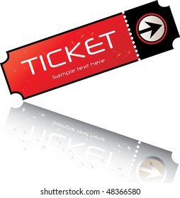 red-black admission ticket