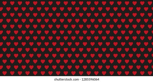 Red-black background of hearts. Packaging for Valentine's Day. Vector illustration