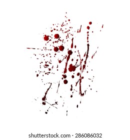 Red-black blots on a white background, illustration clip-art