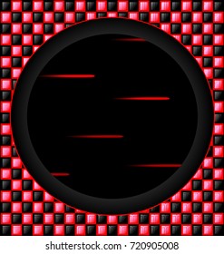 red-black cubes and dark hole