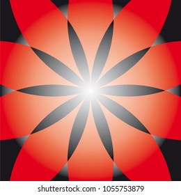 Red-black flower .Vector design
