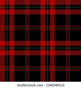 Red,black and green tartan plaid Scottish seamless pattern.Christmas and New year concept.Vector illustration.Texture from tartan, plaid, tablecloths, clothes, shirts, dresses, paper, bedding,blanket.