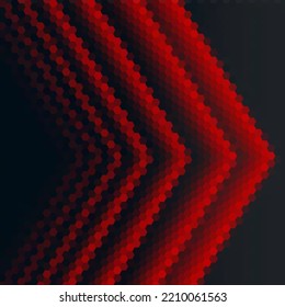 
Red-black hexagons. Vector illustration. Abstract background.