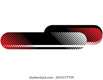 Red-black vector pattern for sports car, moto, boat, SUV, toy, sportswear. Vehicle body decal, Racing striped pattern. Sports design element.