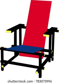Red-Blue Chair vector