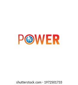 red-blue lightning and the word power. power logo