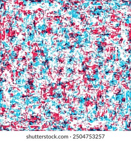 Red-blue overlapped abstract background. Chaotic texture made with red-blue particles.