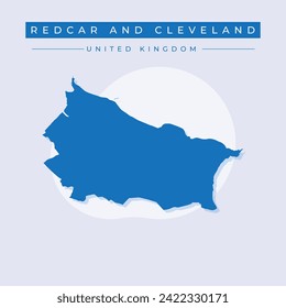 Redcar and Cleveland Borough with unitary authority status (United Kingdom of Great Britain and Northern Ireland, ceremonial county North Yorkshire, England) map vector illustration, scribble sketch svg