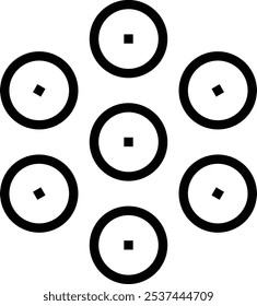 Icono de recurrente. Diseño de estilo lineal delgado aislado sobre fondo blanco