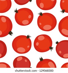 Redcurrant simple pattern - red berries on white