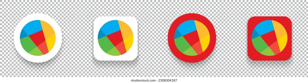 ReddCoin (RDD) crypto currency logo symbol set isolated on transparent background vector