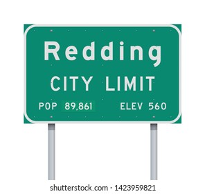 Redding City Limit road sign