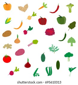 reddish, arrowroot, ginger, rhubarb, dill, beans, celery, carrot.