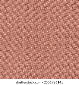 Reddish brown jute rug with a vague geometric pattern consisting of rhombuses, squares and zigzags. Tapestry texture. Abstract vector art.