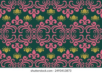 Reddish brown Native American  pattern design for background or wallpaper and clothing .