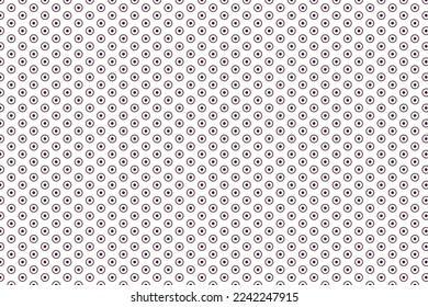 Reddish brown and white dot and circle seamless pattern vector background.