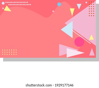 Reddish orange abstract background texture with colorful triangles ornament. Trendy business template with writing space. Contemporary round ornament. Creative and futiristic design