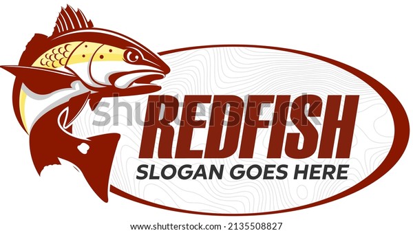 Reddrum fish logo Template, Unique and Fresh Abstract\
Redfish Jumping out of the water. Great to use as Redfish Anglers \
fishing activity. 