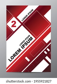 reddynamic square background modern template design layout