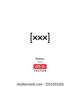 Redeem Icon. Ecommerce Isolated On White Background. With Line Style. Buy and Sell Icon. EPS10 - Vector