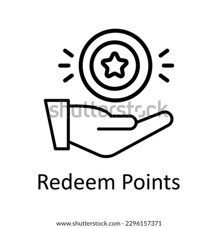 Redeem Points Vector    outline Icons. Simple stock illustration stock