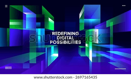 Redefining Digital Possibilities - Futuristic Abstract Neon Tech Background