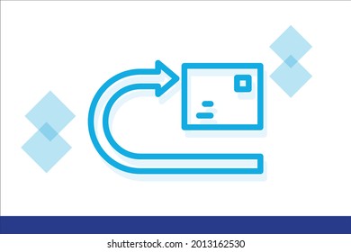 Redelivery icon symbol sign from modern delivery collection for mobile concept and web apps design. Business and logistics related vector line icons. 