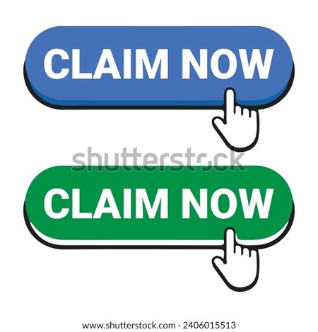 Redem now, claim now, click here button