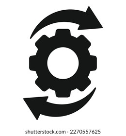Redesign gear icon simple vector. Web ui. Page build