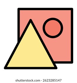 Icono de rediseño. Contorno de rediseño de color de icono de Vector plano aislado