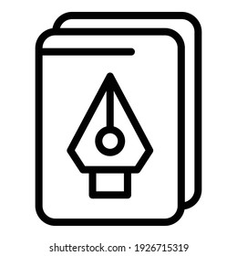 Redesign task icon. Outline redesign task vector icon for web design isolated on white background