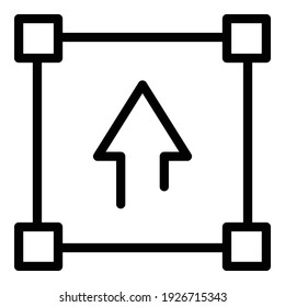 Redesign tool icon. Outline redesign tool vector icon for web design isolated on white background