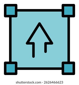 Redesign tool icon. Outline redesign tool vector icon color flat isolated