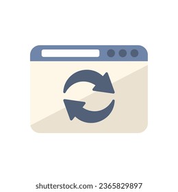 Redesign web page icon flat vector. Template agency. Ux creative isolated