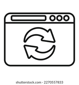 Redesign web page icon outline vector. Template agency. Ux creative