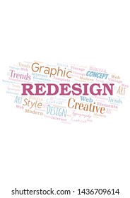 Redesign word cloud. Wordcloud made with text only.