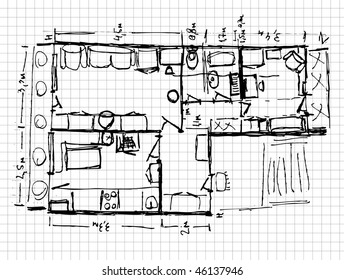 Redevelopment of apartment, sketch