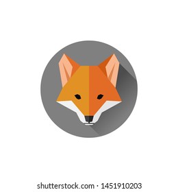 redfox icon, flat design style