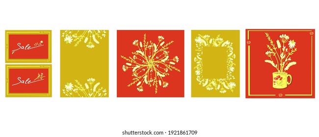 Red-gold vector greeting card or invitation design background