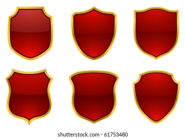 Redgolden Shields Vector Stock Vector (Royalty Free) 61753480 ...