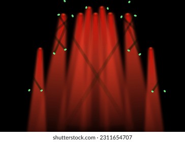 luz de teatro rojo-verde en formato vector por capas