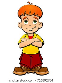 Red-haired boy, a naughty boy.