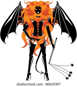 red-haired girl demon