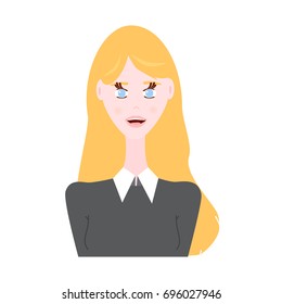 Red-haired woman vector illustration.