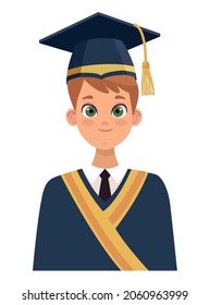 Redhead Boy Graduate Avatar Character