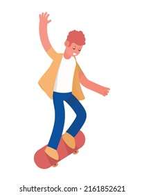 redhead boy skater young character