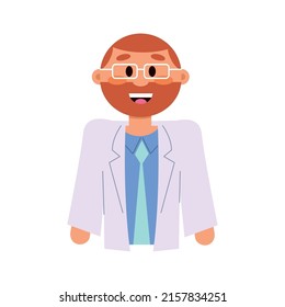 redhead doctor bearded professional character