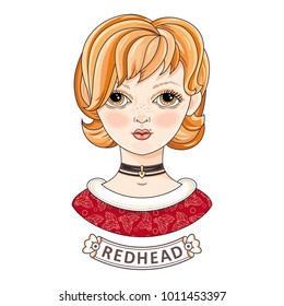 Redhead Girl. Avatar. 