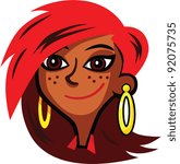 Redhead Girl Character
