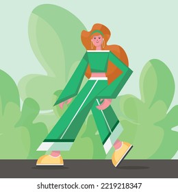 redhead girl in freckles with green arrows and background